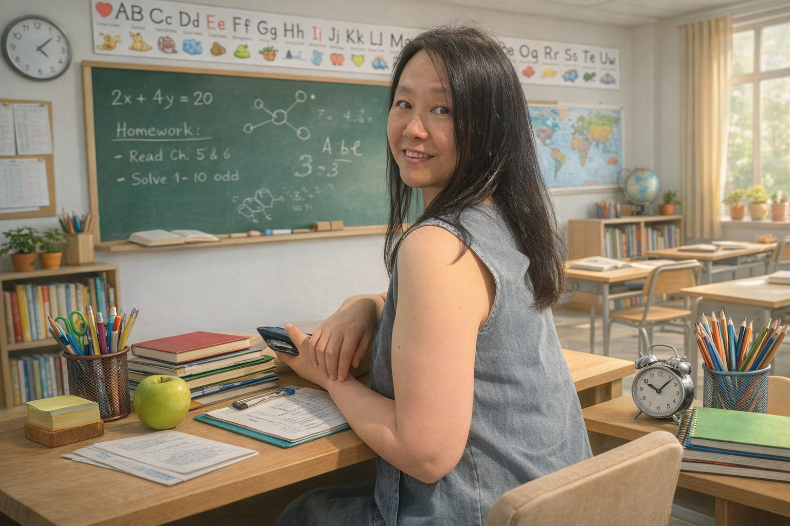 Teacher Ding mentoring a student